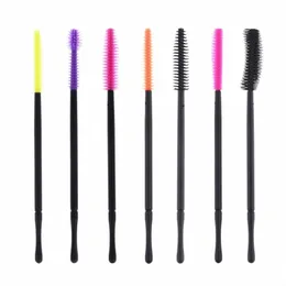 50PCS Silice Mascara Wands Applicator Factable Eyel Brushes Comb Beauty Makeup Brush for Women Eyel Extensi Tools J0DE#