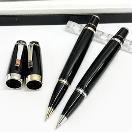 الفاخرة البوهيميا الأسود م Rollerball Fountain Pen Blance Inlay Stone يضيف جوهرة في مقطع بلاتيني