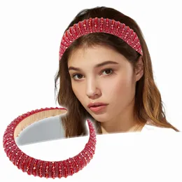 Vocoste Fi Kristal Saç Bantları Rhineste Headdr Makyaj Kafa Bandı Saç Bandı 1.2 "Saç Hoop Heapear Styling Aracı Akorları Y082#