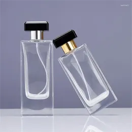 Aufbewahrungsflaschen YUXI 15 Bajonett flach, quadratisch, dicker Boden, Glas, Parfüm-Sprühflasche, Presse, tragbar