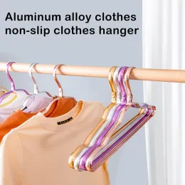 Racks 10pcs Clothes rack Aluminium Alloy Coat Hangers Antislip Seamless Drying Rack Wardrobe Storage Organizer Chest Clothing hangers