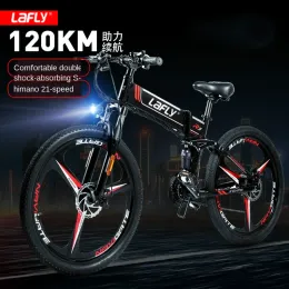 Bicycle Lafly Electric bicycle 1000W 14.5AH hydraulic brake X3 Adult ebike Mountain Cycling Bicycle 48V Lithium Battery e bike foldable