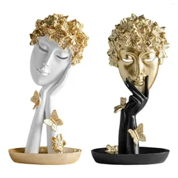 Decorative Figurines Modern Gezicht Denker Standbeeld Kunst Masker Ambachten Gift Ornamenten