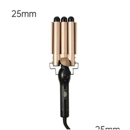 Hair Salon Irons Electric Curling Stick Egg Roll Estilo Coreano Water Ripple Perm Threetube Ferro Onda Waver Styling Tools Styler Wand Dr Otgkb