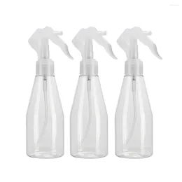Garrafas de armazenamento 3 pcs vazio spray garrafa clara recarregável mão limpeza dispensador névoa gatilho pulverizador à prova de vazamento para plantas de jardim (branco