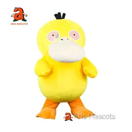 Trajes da mascote adorável pato iatable terno adulto corpo inteiro explodir andando traje da mascote para entretenimento palco wear estúdio vestido extravagante