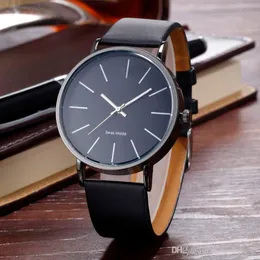 New Arrival Elegant Classical Leather Watch Brand Man Woman Lady Girl Unisex Fashion Simple Design Quartz Dress Wrist watch Reloj 287o