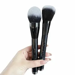 Die großen Brze Brzer Puder-Make-up-Pinsel 12 Foundati-Pinsel 1 flauschige, weiche Kunsthaar-Kosmetikpinsel-Werkzeuge W0Sn #