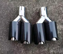 2 szt. Rurki końcowe z włókna węglowego węglowego dla BMW 92 mm M Performance Dual Tips4680031