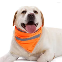 Dog Collars Reflective Bandanas Pet Triangular Towel Scarf Bright Color Polyester Bib