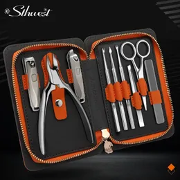 Manicure Set Pedicure Set Nail Clipper Rostfritt Steel Professional Nail Cutter Tools With Travel Case Kit 240307