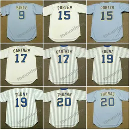 Maglia da baseball da uomo 1974-1993 Milwaukee LARRY HISLE CECIL COOPER DARRELL PORTER SIXTO LEZCANO JIM GANTNER ROBIN YOUNT GORMAN THOMAS GREG VAUGHN Maglia da baseball ritorno al passato S-5XL