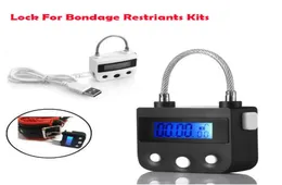 USB -uppladdningsbart elektroniskt bondage lås för BDSM -fetisch Hands mun gag timing switch vuxna spel sexleksaker för par C181127016376870