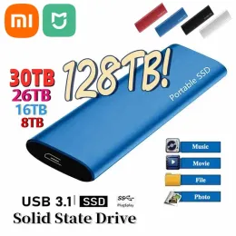 Kontrola Xiaomi Mijia Portable 1TB SSD 128TB Zewnętrzny dysk twardy Typec USB 3.1 Dysk twardy o wysokiej prędkości 500 GB dla laptopów/Windows/Mac