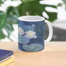 두 개의 물 백합 Monet Fine Art Coffee Mug Funnys 맥주 컵