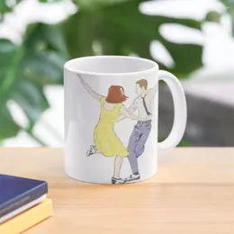 Mugs La Land - Watercolor Coffee Mug Thermo Cups för Coffe Kawaii Set