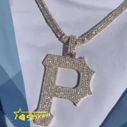 Fine Pass Diamond Tester Custom Jewelry Hip Hop VVS Moissanite Sier Letter Pendant