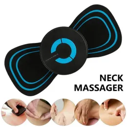 Dispositivi EMS Mini massaggiatore elettrico per collo a impulsi Strumento portatile per alleviare il dolore muscolare cervicale alla schiena Massaggio per il corpo della gamba della spalla Cuscino relax