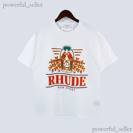 Rhude Luxury Brand Rhude Shirt Men T Shirts Designer Men Shirt Men Shorts Print White Black S M L XL Street Cotton Fashion Youth Mens Tshirts Tshirt 613