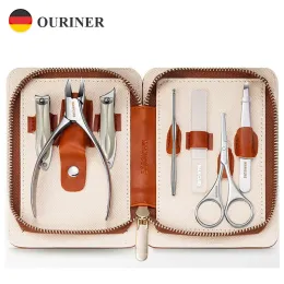 Kits Professional High quality Manicure Set 7 in 1 Practical Kit With leather case Stainless Steel Nail Clippers Personal Care Tool