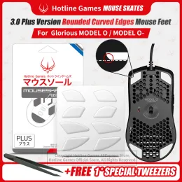 Мыши 2 комплекта Holtine Games 3.0Plus с закругленными изогнутыми краями, коньки для мыши для Glorious Model O Model O, сменная подставка для игровой мыши