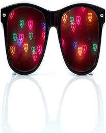 Luzes em forma de coração tornam-se amor efeitos especiais óculos de difração para raves festivais de música fogos de artifício luzes de férias gift4779249