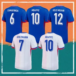 24/25 25/10 French Mbappe Soccer Jersey 2024 Griezmann Giroud Pavard Tchouameni Camavinga Coman Men Shirt Saliba Dembele Fofana Konate Kolo Muani Uniform