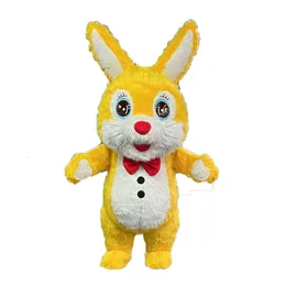 Costumi mascotte 2m / 2.6m Lovely Iatable Rabbit Adult Stage Wear Fancy Dress Indossabile Easter Bunny Blow Up Costume mascotte per eventi