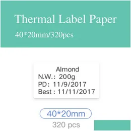 Produtos de papel Niimbot B21 B3S Etiqueta impressora térmica 5 rolos de bolso impressoras de óleo à prova d'água Drop Delivery Office School Business Ind Otswv