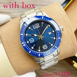 Högkvalitativ herrklocka Ceramic Bezel Watch Luxury Watch rostfritt stål Watch 2813 Automatisk rörelse Watch 41mm Waterproof Watch Fashion Importerad gummiband