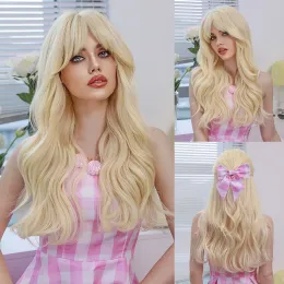 Perücken Namm Barbie Perücke lange blonde Perücken für Frauen beliebte synthetische Perücke für tägliche Cosplay -Halloween -Haare mit hoher Dichte