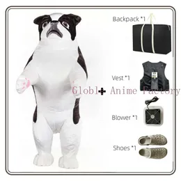 Maskot Kostümleri 2.6m Büyük Iatable Kostüm Doğum Günü Partisi Oyun Komik Sahne Maskot Seti Peluş Bebek Rolü Köpek Takımını Oynuyor