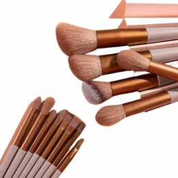 13PCS Profilowy zestaw do makijażu Zestaw Posin Piękna Blush Brush Foundati Ccealer Beauty Make Up Brush Makeup Tools K5W4#
