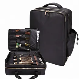 large Capacity Backpack Barber Tool Storage Bag Multifuncti Carrying Case for Styling Makeup Tools Portable Travel Bag Q7VD#