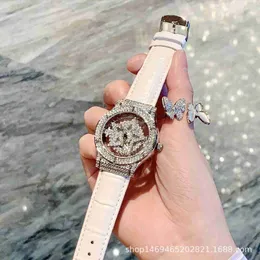 Time flies Snow Goddess Watch Womens Full Sky Star New High end Light Luxury and Small Crowd Womens Watch with Hollow Belt Design