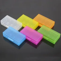 Custodia per batteria in plastica Scatole per imballaggio Supporto di sicurezza Contenitore per stoccaggio Confezione colorata per batterie doppie per batteria agli ioni di litio 2 * 18650 o 4 * 18350 Pacchetto e-cig