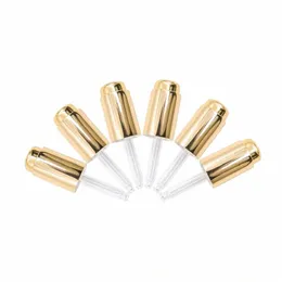 100pcs 18/410 Gold Sier Pr Butt Essential Oil Bottle Dropper Cap with Glass Pipette 18mm Aluminium Makeup Tool Accorie Z6Zn#