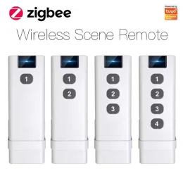 Kontroll 14 Key Tuya Zigbee Smart Wireless Scene Switch Remote Portable Home Automation Scenario Remote Control med Alexa Google