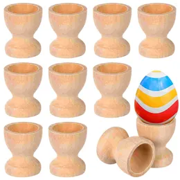 Conjuntos de louça 15 pcs ovo titular brinquedo stands brinquedos bandeja para diy plantas artesanato copo de madeira ferramenta criança