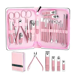 Kits 26 PCS Professional Clippers Clippers Pedicure Kit Dail Cutter Buticle Nipper Nails Tool Foot Foot Grooming Kit Manicure Set