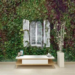 Bakgrundsbilder Milofi Custom 3D Wallpaper Vine Pastoral Window Garden Fresh vardagsrum sovrum Bakgrund Väggdekoration Mural