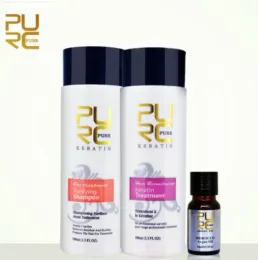 Treatments PURC 5% Formalin Keratin Hair Treatment and Purifying Shampoo Hair Care Products Set Brazilian Keratin