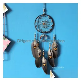 Arti e mestieri Casa Dreamcatcher Campanelli eolici Fatti a mano Nordic Dream Catcher Rete con piume Perline Appeso a parete Decorazione regalo 25 pezzi Dhlgj