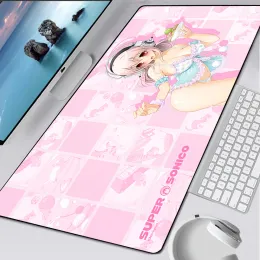 Kuddar super Sonico stor spelmus pad dator mousepad pc gamer musmatta xxl bärbar dator mausepad mus mattan tangentbord matta skrivbord pad