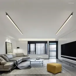 Ceiling Lights Modern Long Strip Surface Mounted Minimalist Black/White/Gold Aisle Balcony Bedroom Dining Room Lamp LED Indoor