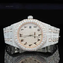 Самые продаваемые брендовые часы Iced Out с муассанитом, часы в стиле хип-хоп, часы из нержавеющей стали для мужчин, часы из нержавеющей стали по оптовой цене