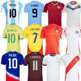 كوبا أمريكا 2024 كرة القدم الفانيلة فينيزويلا أوروغواي داروين لويس دياز تشيلي بيرو المنزل بعيدا قمصان كرة القدم USA Kit 23 24