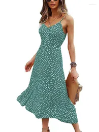 Sukienki swobodne wwmy moda wydrukowana linia Long Beach sukienka Kobieta letnia rękawo