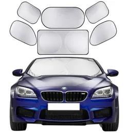 6pcsset Car Sun Shade Screen Full Car Front Side Rear Window Sunshade Curtain Windshield Shades Visor Cover Sun Block1145545