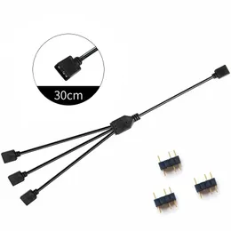 new 2024 Computer Motherboard RGB Split Synchronous Cable 12V 4-pin Extension Tcable 5V ARGB 3-pin Hub for Asus Gigabyte MSI RGB Fusion for